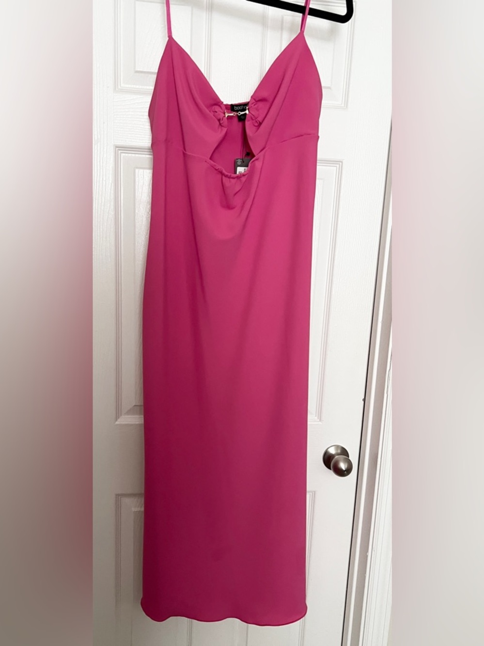 Boohoo Fuchsia Strapless Dress